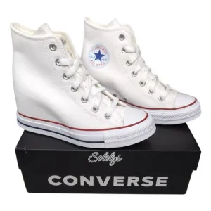 Converse Chuck Taylor All Star Hidden Wedge Platform White Sneaker 7.5 NEW