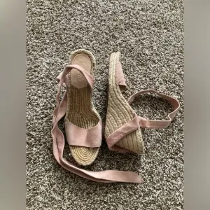 Loeffler Randall Pink Espadrille Wedge Heels, Women's Size 7.5