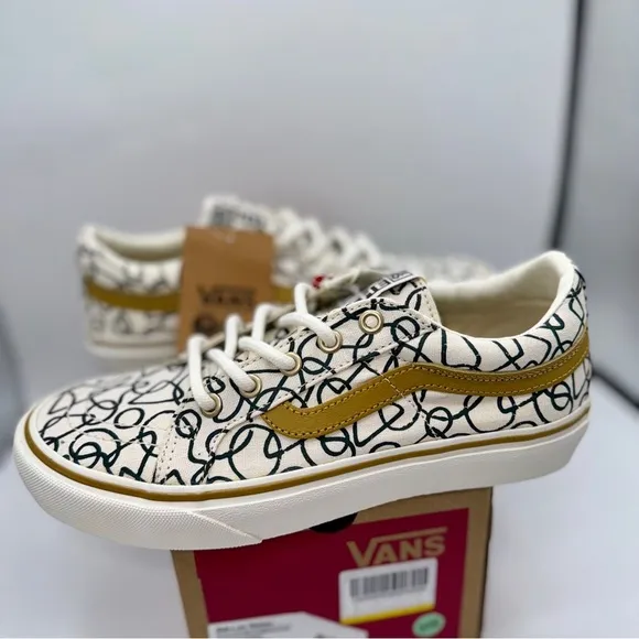 NWT Vans Sk8 Low Reissue Sneakers Textured Waves / Marshmallow Shoes Skate NEW