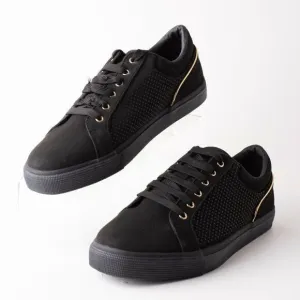 Zara Mens Black Textured Plimsolls Shoes Sneakers